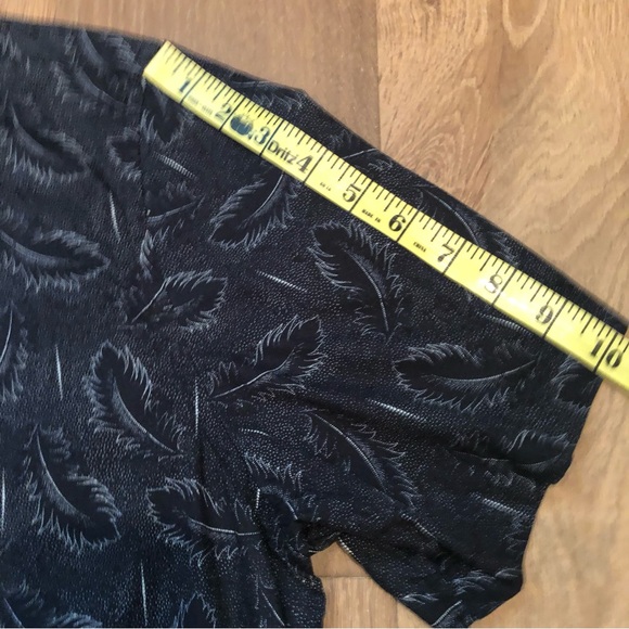 Men’s XL Theory Black/Light Gray Print Short Sleeve Button Down Shirt EUC - Picture 8 of 8